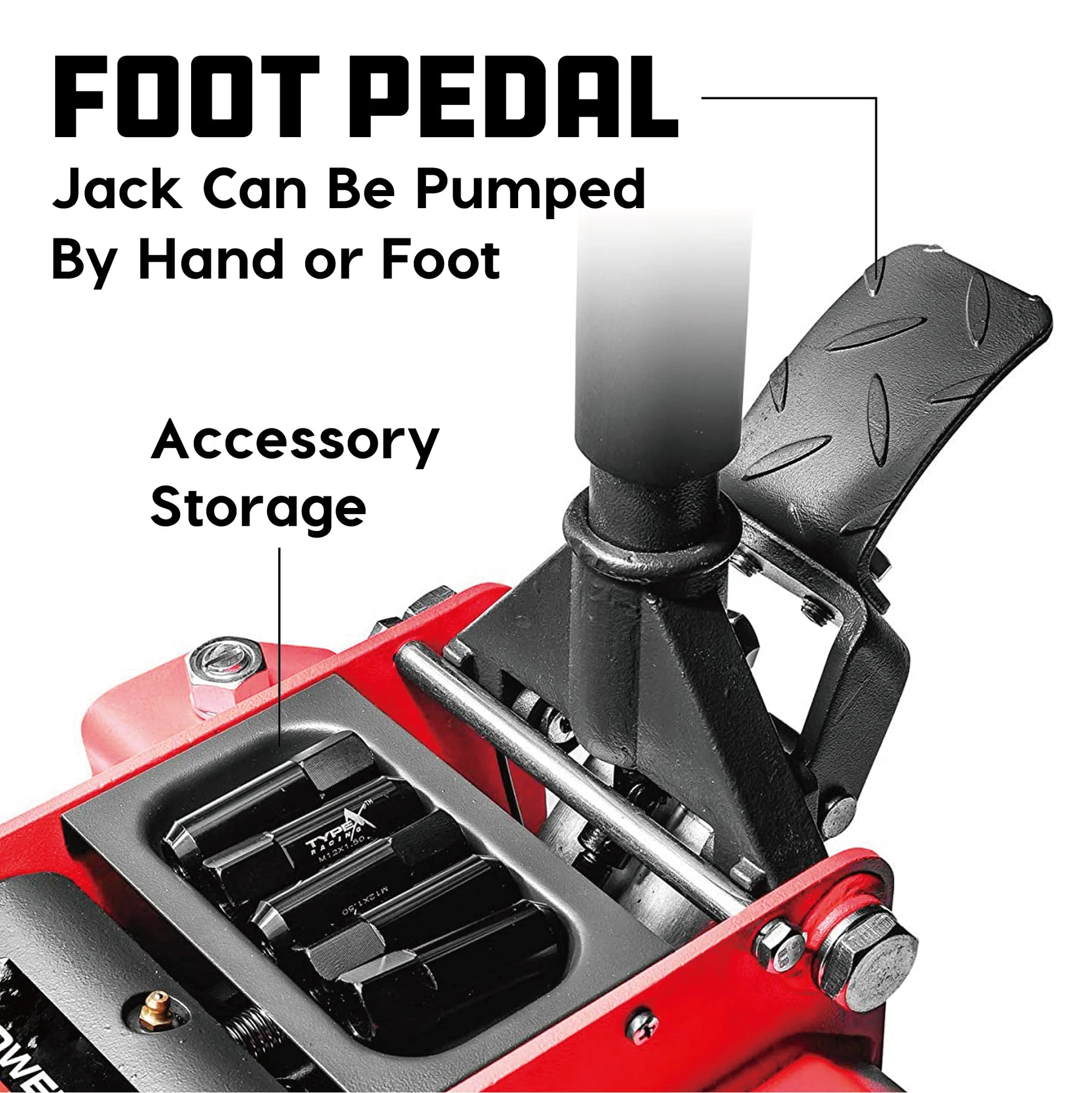 Powerbuilt 2-1/2 Ton Low Profile Fast Lift Floor Jack - Image 4