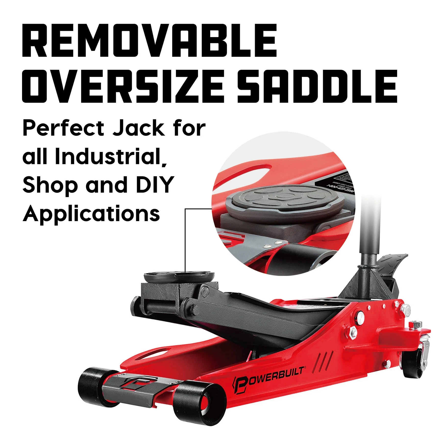 Powerbuilt 2-1/2 Ton Low Profile Fast Lift Floor Jack - Image 6