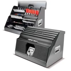 Powerbuilt 26 In. Rapid Box Portable Slant Front Tool Box - Grey