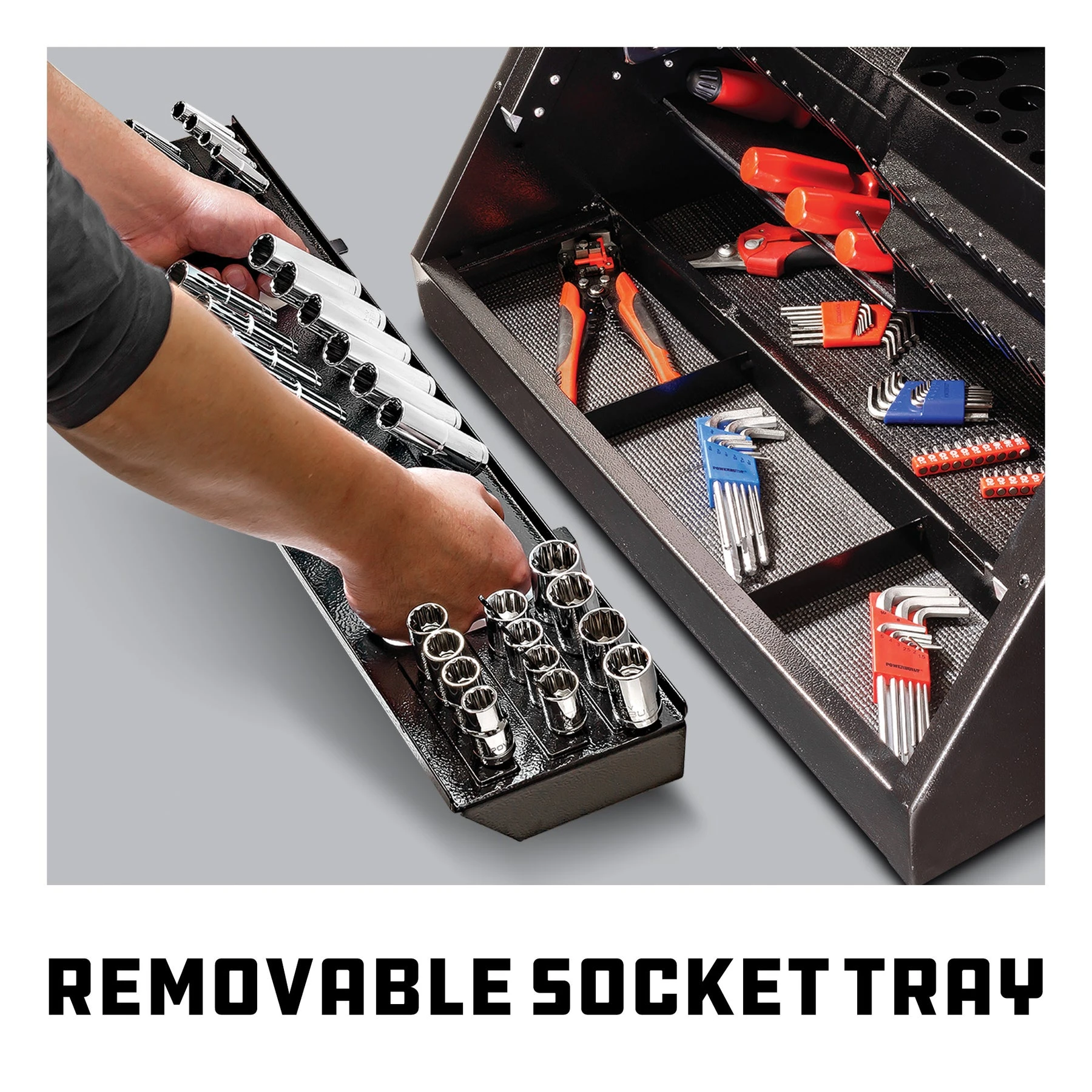 26 in. Rapid Box Portable Slant Front Tool Box - Grey Powerbuilt 26 In. Rapid Box Portable Slant Front Tool Box - Grey -Powerbuilt Shop 240111 05 9f0ea264 18ec 4456 8c25