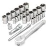Powerbuilt 28 Piece Zeon Socket Set For Damaged Bolts