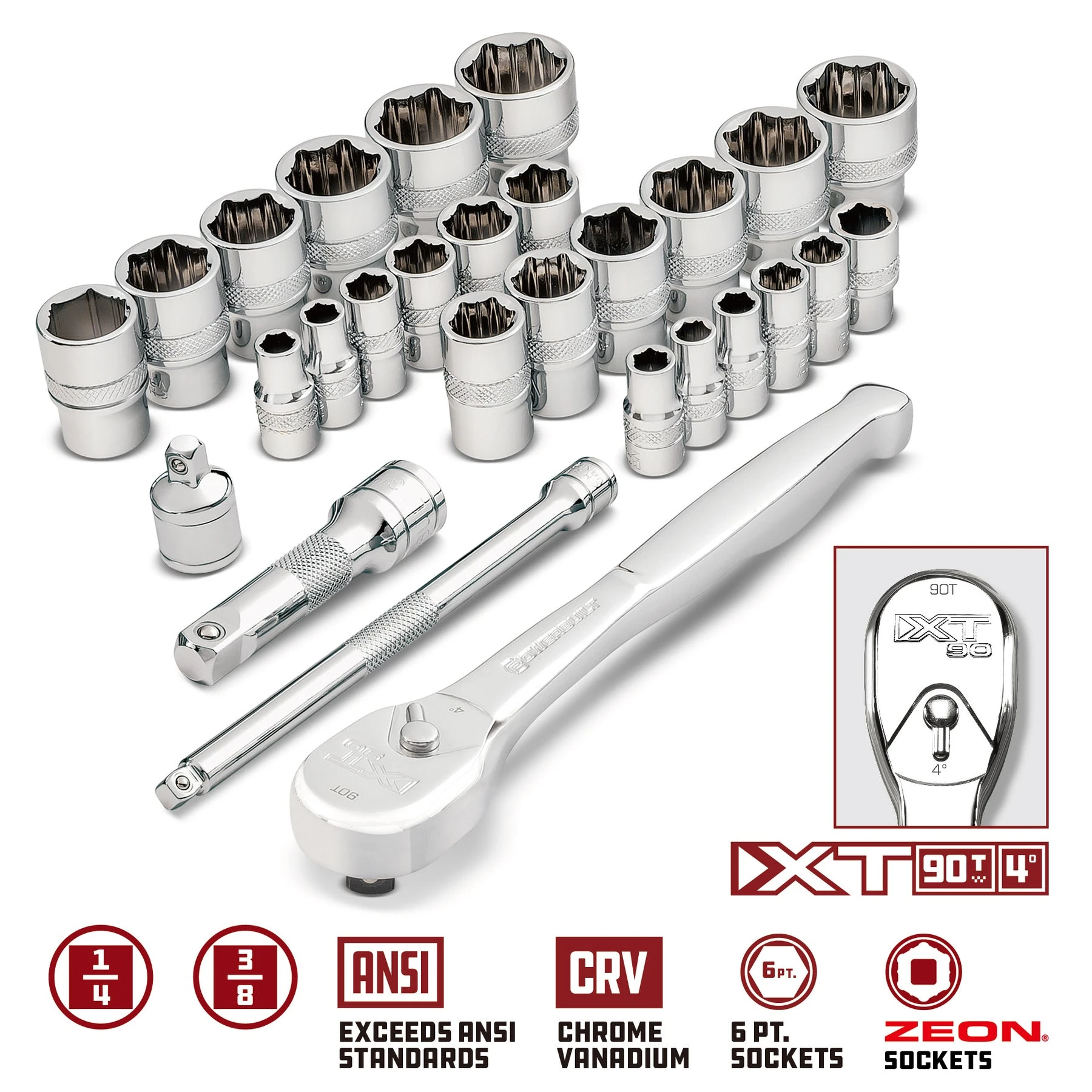28 Piece Zeon Socket Set for Damaged Bolts Powerbuilt 28 Piece Zeon Socket Set For Damaged Bolts -Powerbuilt Shop 240120