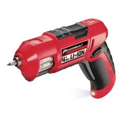 POWERBUILT 4V Lithium Ion Cordless Screwdriver With Revolving Bit Magazine