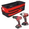 Powerbuilt 20V Cordless Impact Driver And 20V Cordless Drill Combo Kit With Tool Bag