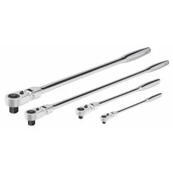 Powerbuilt 4 Piece Pro Tech Flex Head Long Reach Ratchet Set