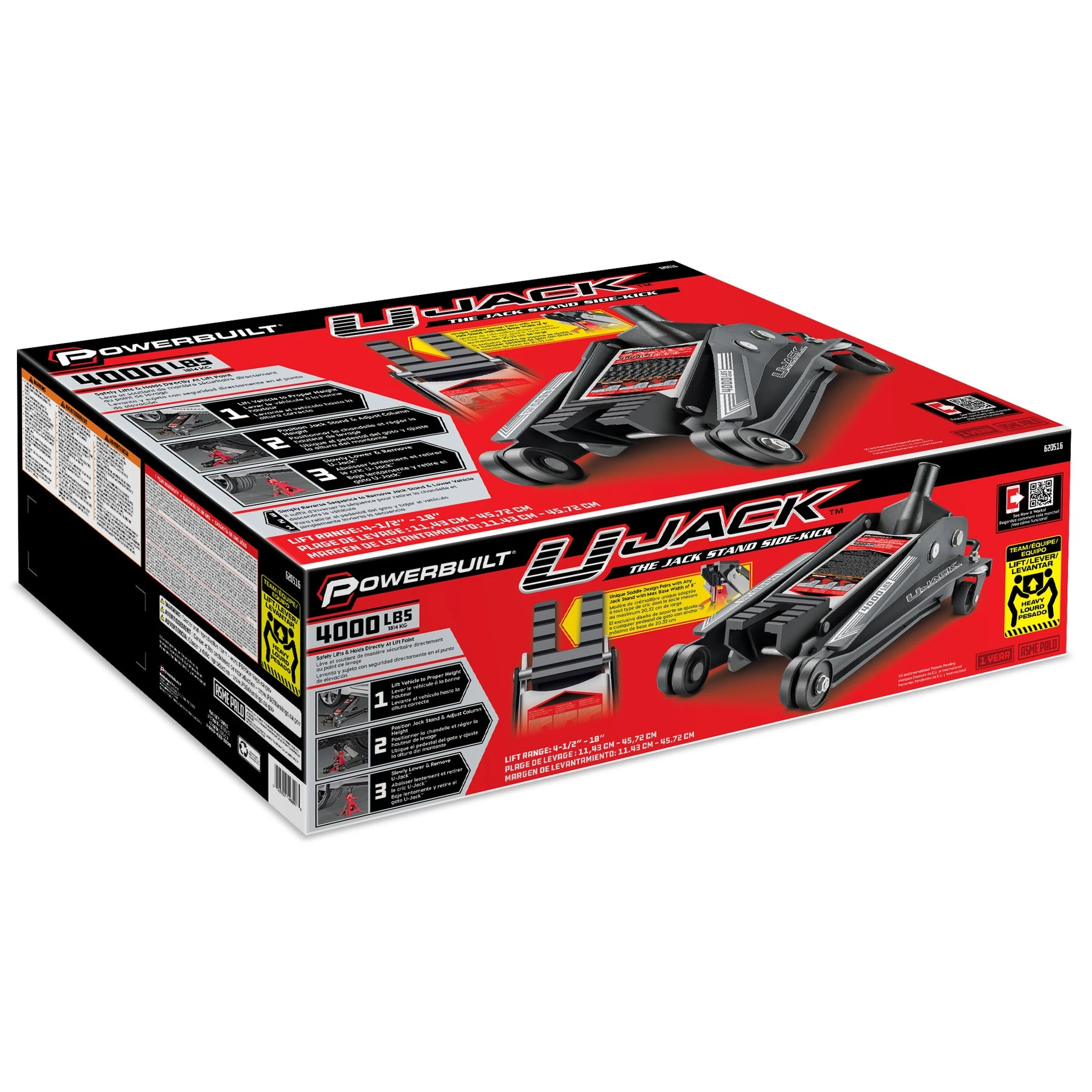 2 Ton U-Jack Floor Jack Powerbuilt 2 Ton U-Jack Floor Jack -Powerbuilt Shop 620516