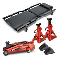 Powerbuilt 6 Piece Floor Creeper And Jack Set