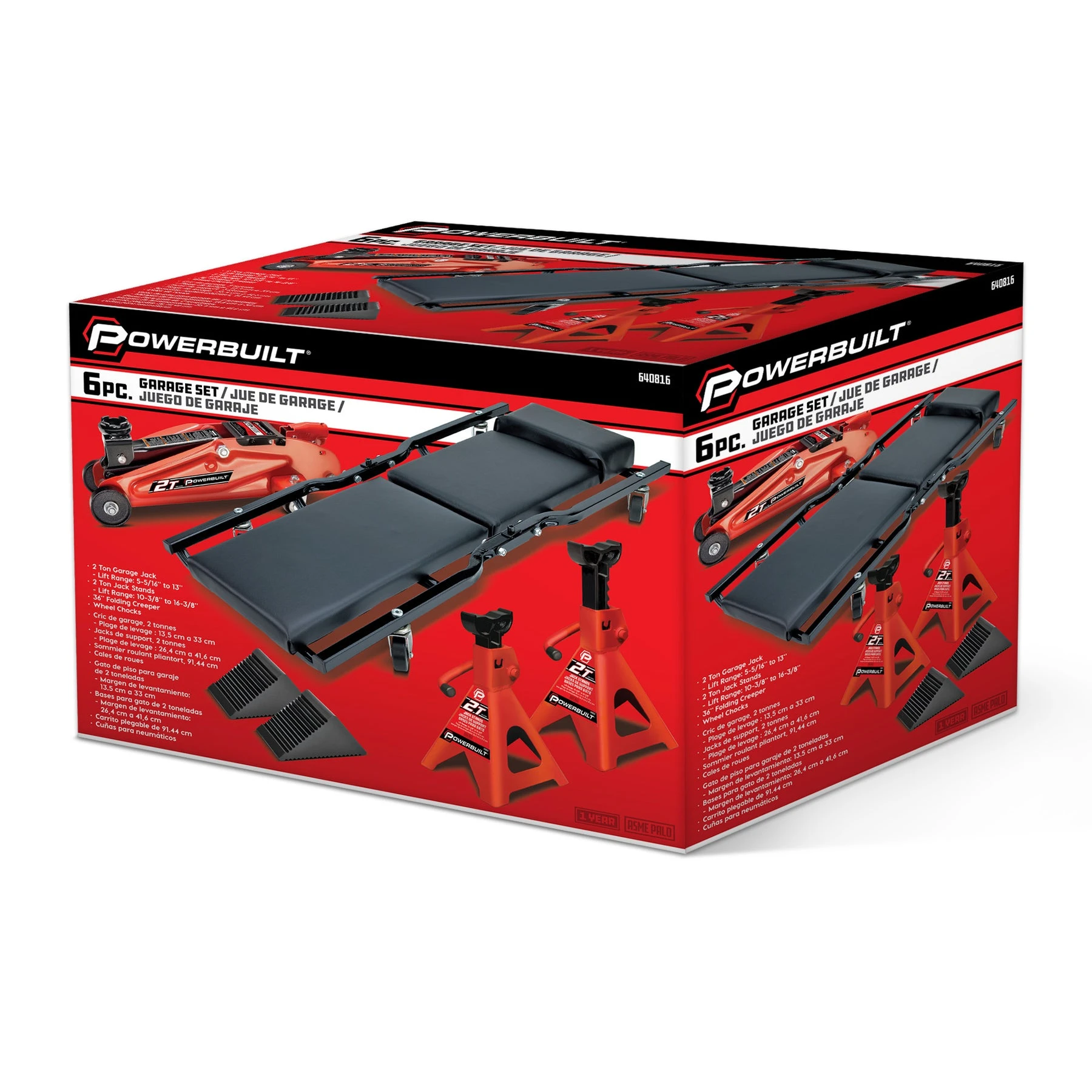 6 Piece Floor Creeper and Jack Set Powerbuilt 6 Piece Floor Creeper And Jack Set -Powerbuilt Shop 640816