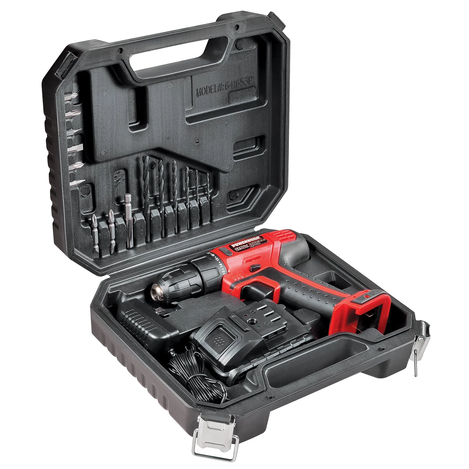 Powerbuilt 20V Cordless Impact Driver And 20V Cordless Drill Combo Kit With Tool Bag - Image 3
