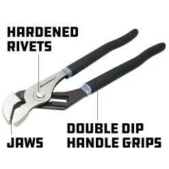 Powerbuilt 9-1/2 In. Pro Tech Groove Joint Pliers -Powerbuilt Shop 645035 9in 20groove 20joint 03 1800x
