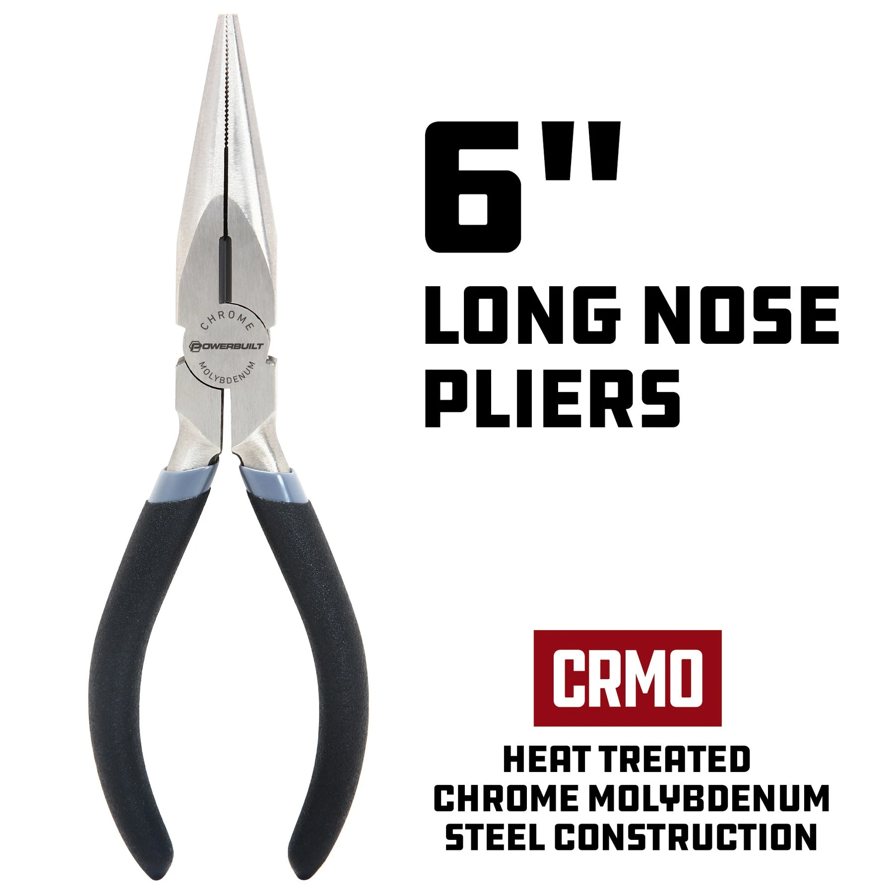 6 in. Pro Tech Long Nose Pliers Powerbuilt 6 In. Pro Tech Long Nose Pliers -Powerbuilt Shop 645037 6in 20long 20nose