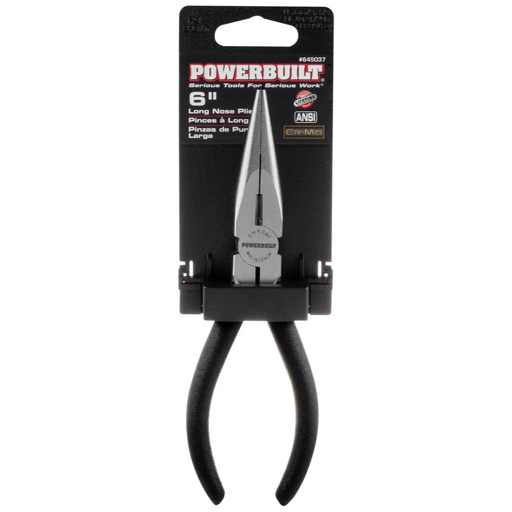6 in. Pro Tech Long Nose Pliers Powerbuilt 6 In. Pro Tech Long Nose Pliers -Powerbuilt Shop