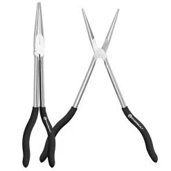 Powerbuilt 11 In. Pro Tech Long Reach Long Nose Pliers 3 Powerbuilt 11 In. Pro Tech Long Reach Long Nose Pliers -Powerbuilt Shop 645039 04 1800x