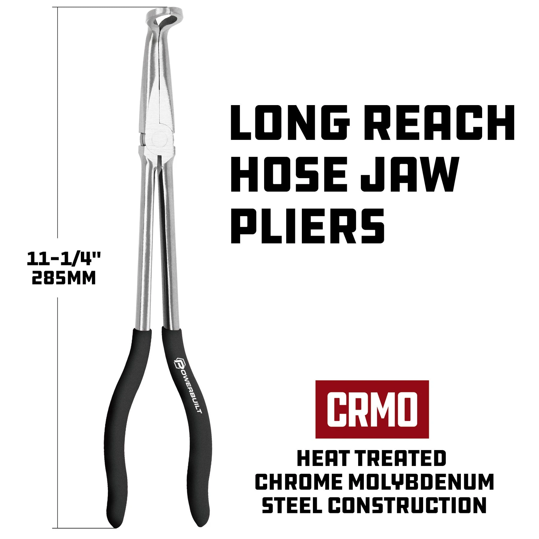 Powerbuilt 11 In. Pro Tech Long Reach Hose Clamp Pliers - Image 2