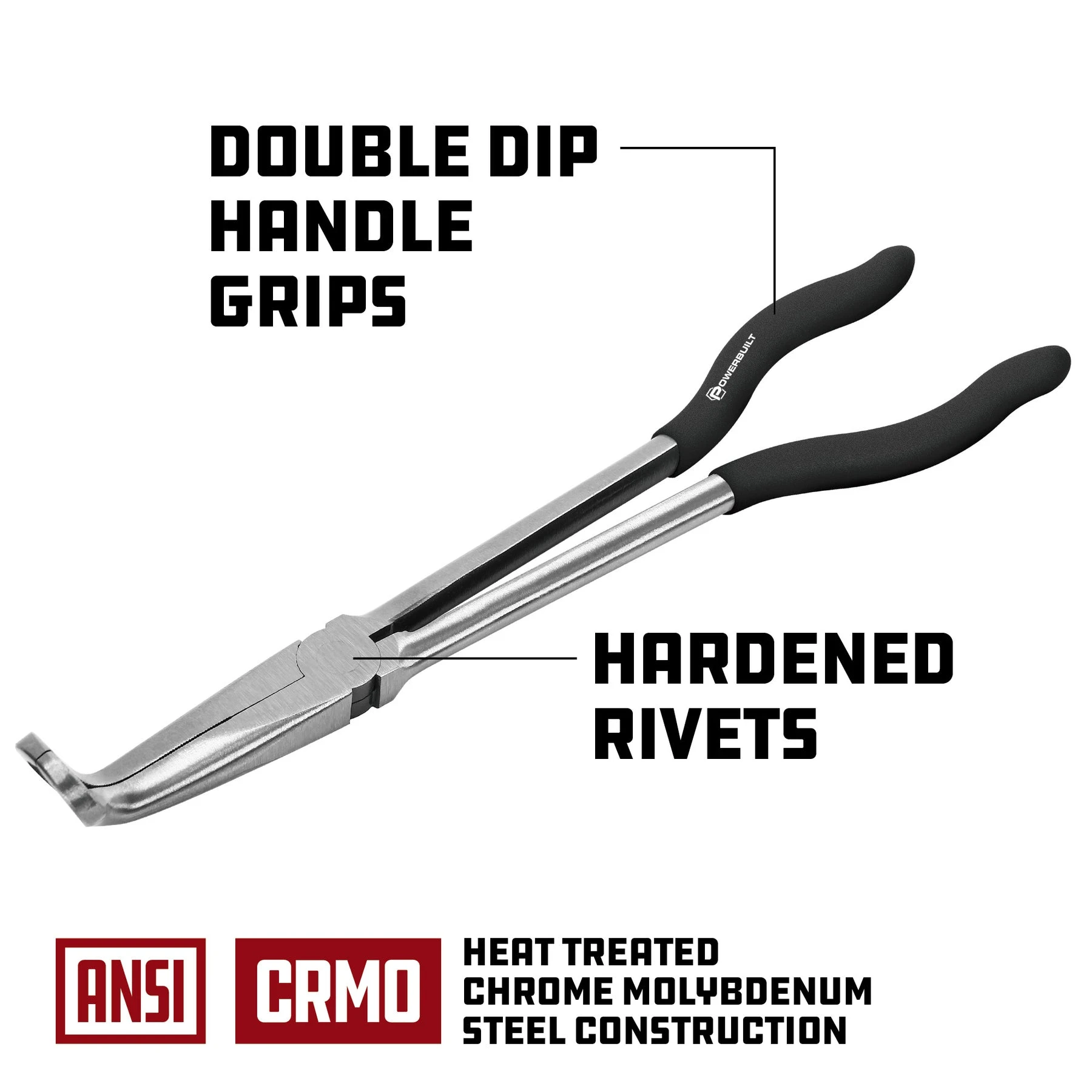 Powerbuilt 11 In. Pro Tech Long Reach Hose Clamp Pliers - Image 3