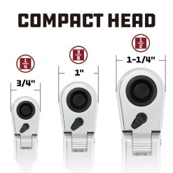 Powerbuilt Pro Tech 1/4 In. Dr. 9 In. Long Reach Flex Head Ratchet -Powerbuilt Shop 72t 20protech 20flex 20ratchet 04 a4c8d600 fc2b 4fa8 995d 74eb5b820dfd 1800x