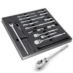 Powerbuilt 16 Piece Pro Tech Ratchet & Socket Accessories Set