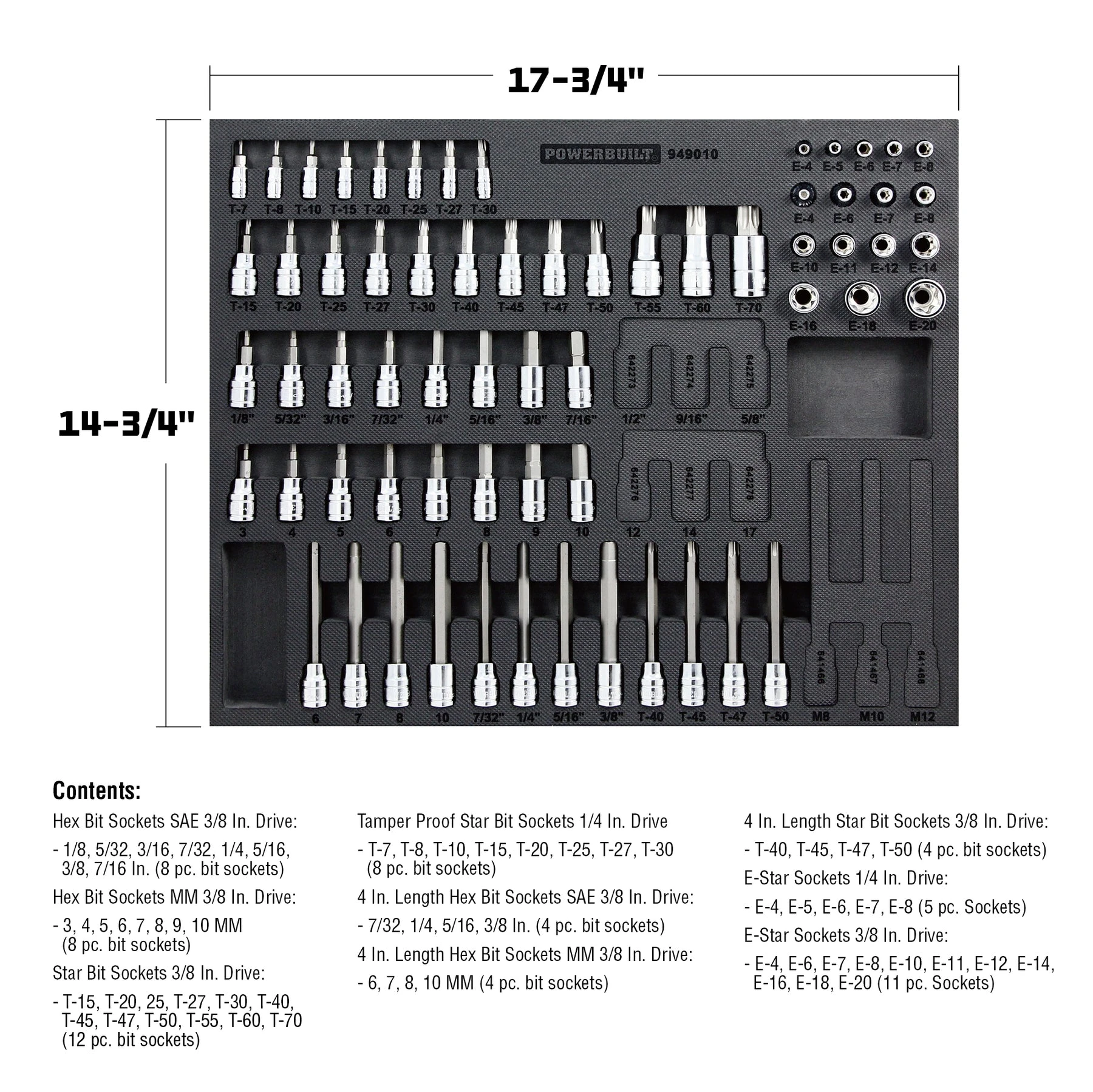 Powerbuilt 64 Piece Pro Tech Bit And E-Torx Socket Set - Image 2