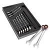 Powerbuilt 11 Piece Pro Tech Metric Reversible Ratcheting Combination Wrench Set