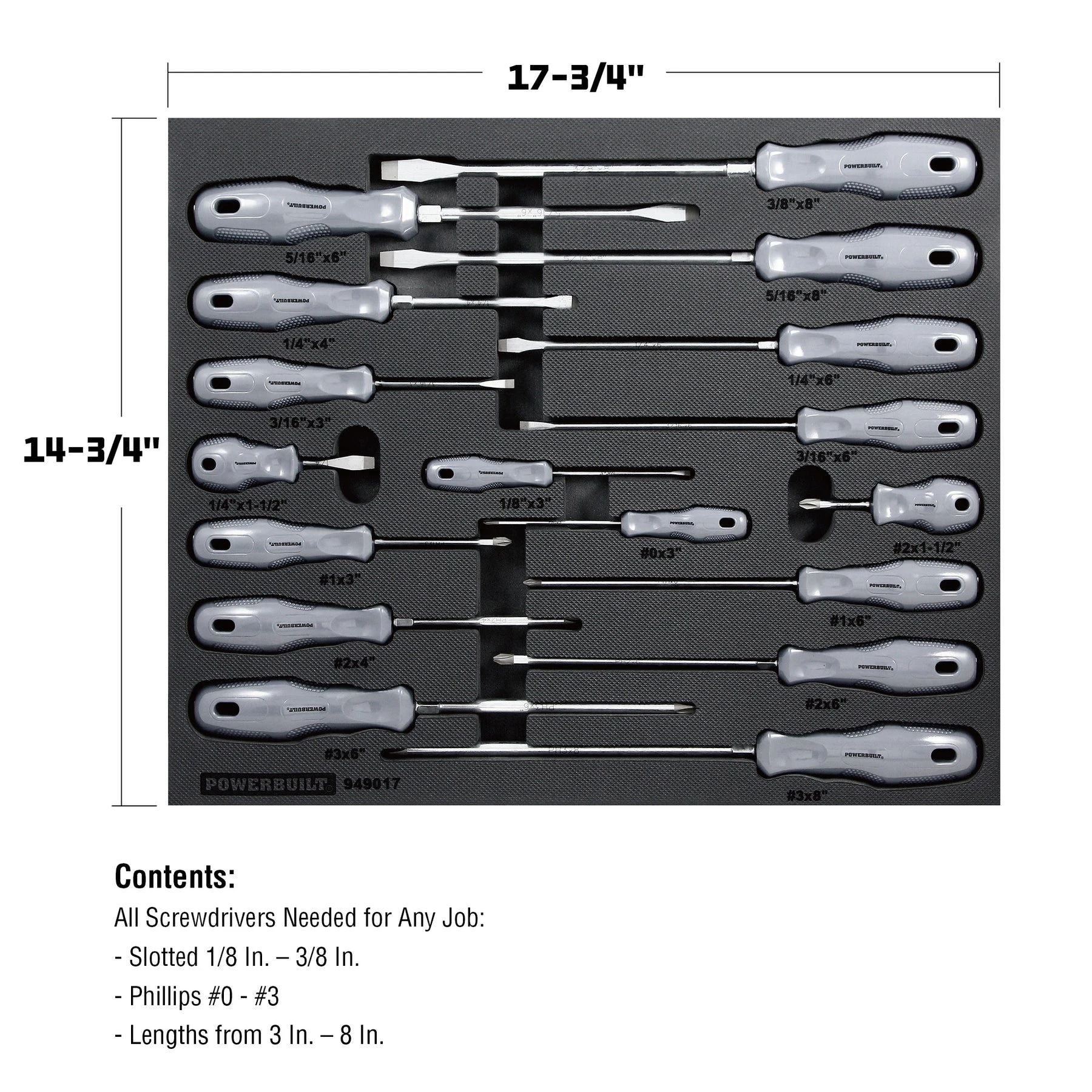 Powerbuilt 17 Piece Pro Tech Acetate Screwdriver Set - Image 2