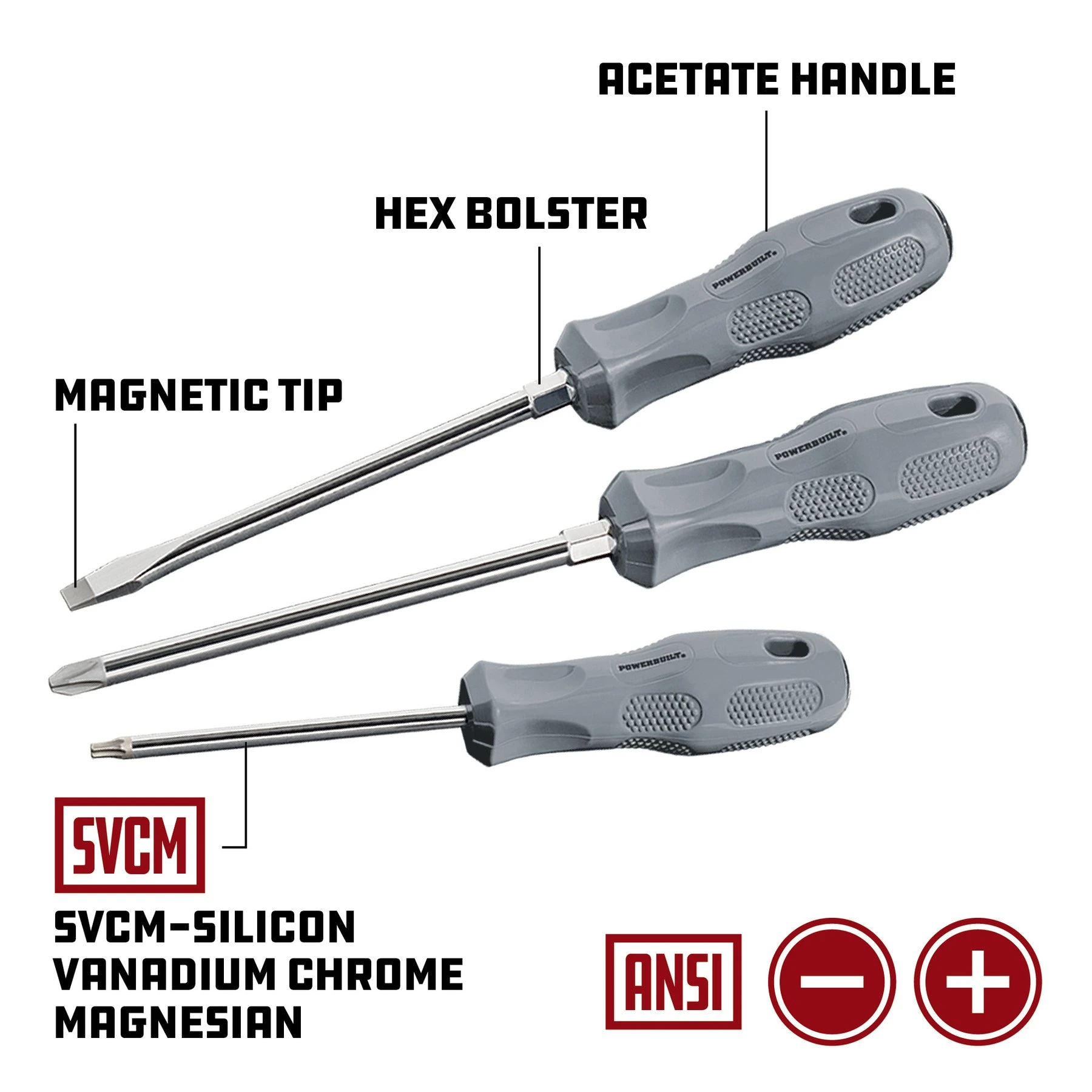 Powerbuilt 17 Piece Pro Tech Acetate Screwdriver Set - Image 3