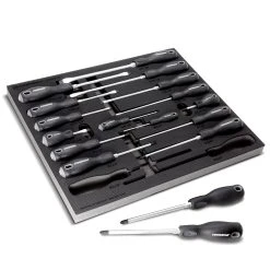 Powerbuilt 17 Piece Pro Tech Double Injection Screwdriver Set