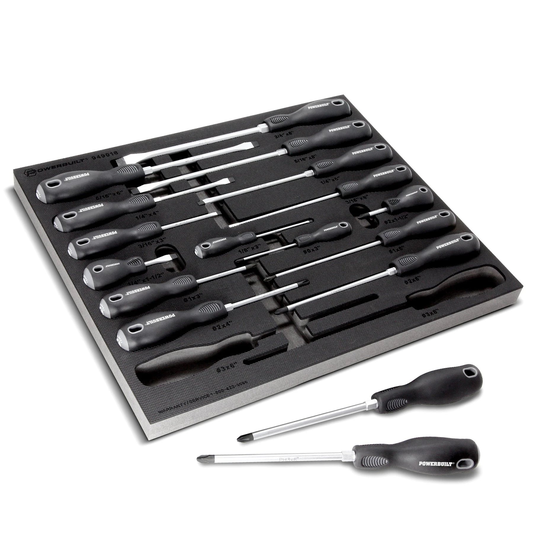 Powerbuilt 17 Piece Pro Tech Double Injection Screwdriver Set