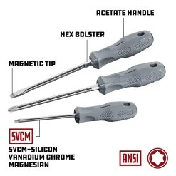 Powerbuilt 7 Piece Pro Tech Acetate Torx Screwdriver Set 2 Powerbuilt 7 Piece Pro Tech Acetate Torx Screwdriver Set -Powerbuilt Shop 949019 03 1800x